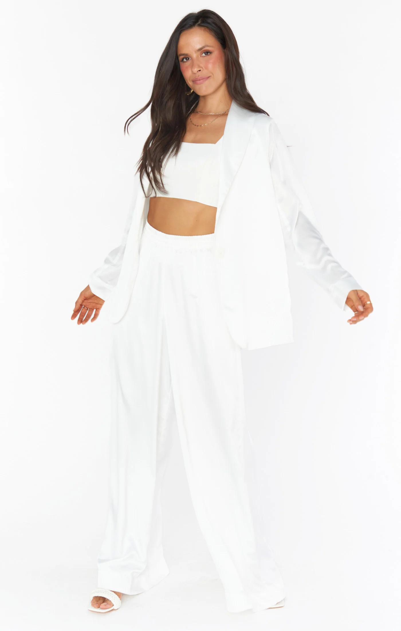 Ansley Crop Top ~ White Stretch - Image 7