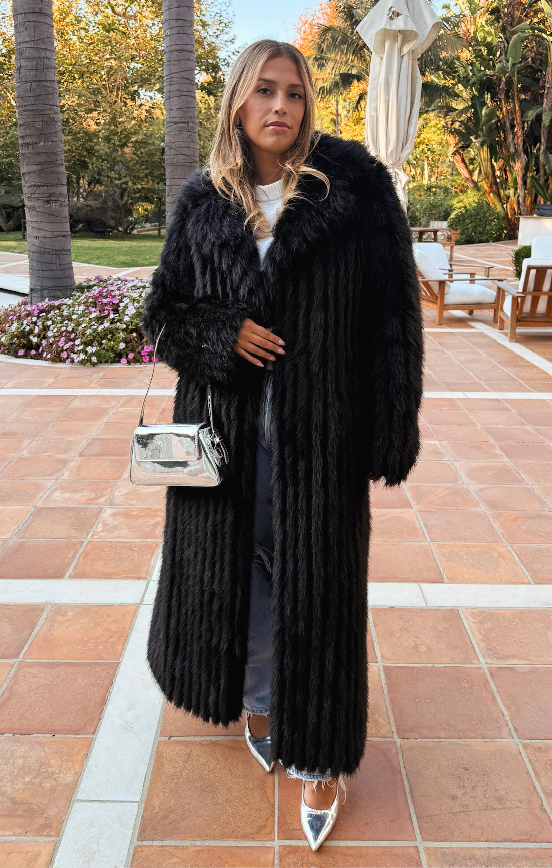 Plaza Coat ~ Black Faux Fur - Image 7
